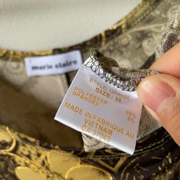 Vintage Marie Claire Whimsical Gold Brown Dress - Picture 5 of 5